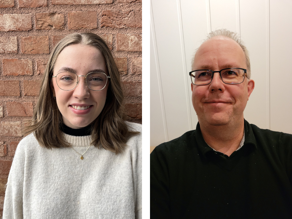 Bildet viser nye organister Hanna Vegge og KJETIL ØYGARD EIDEVIK